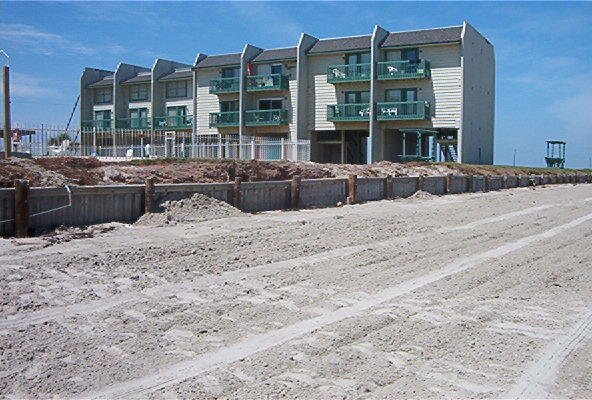 Peregrine Townhomes at San Luis Pass - view from the beach